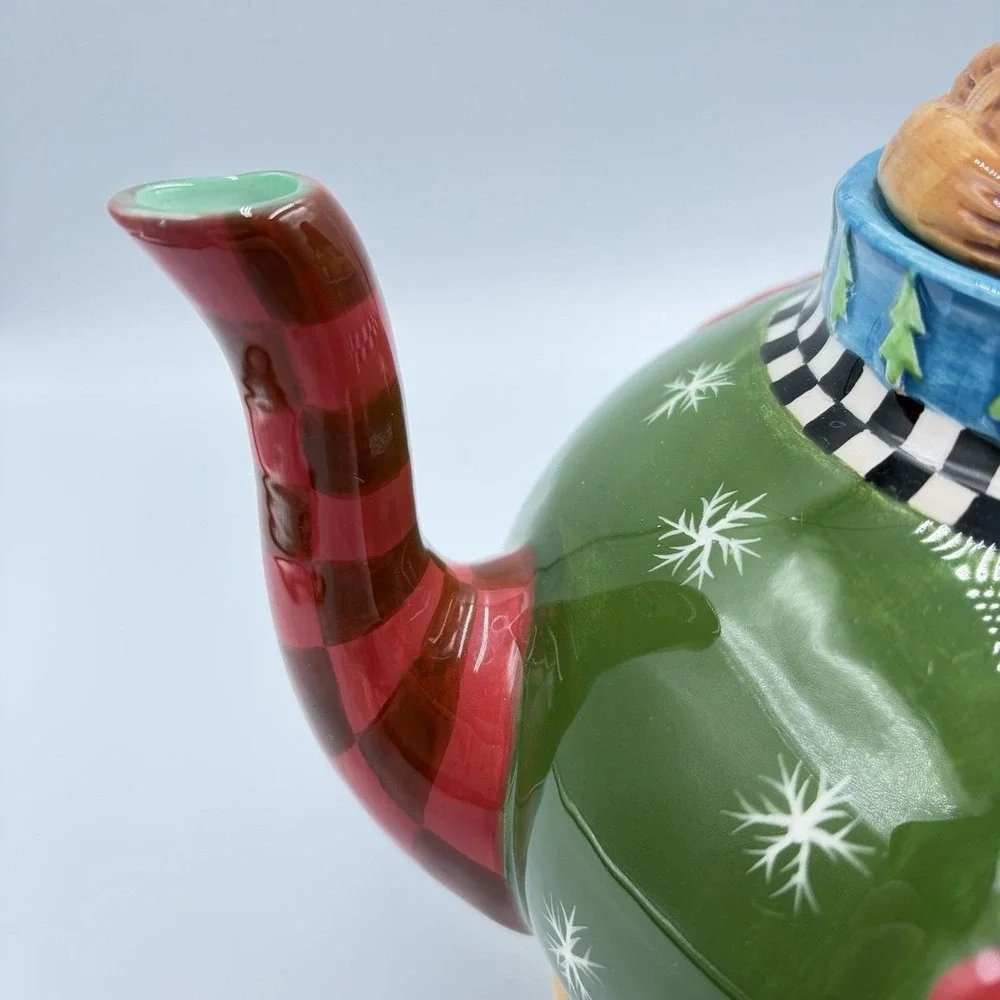 Teapot House of Hatten‎ Peggy Fairfax Herrick Large Mr & Mrs Snowman Christmas